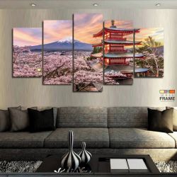 Quadros Decorativos Japão Oriental 63x130cm em Tecido