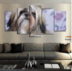 Quadros Decorativos Cachorro Shih-tzu 63x130 cm em Tecido