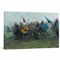 Quadro decorativo Guerra Vikings - Tela em Tecido