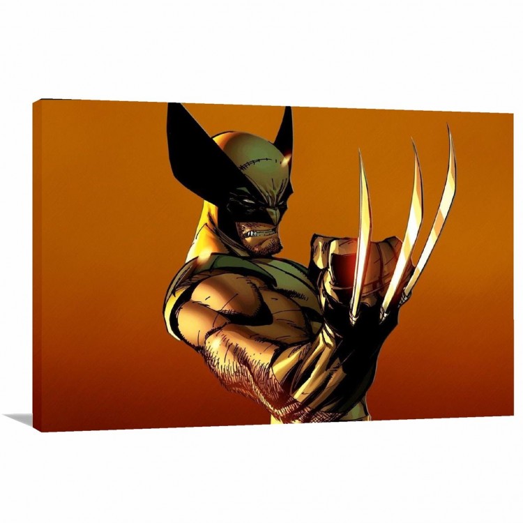 Quadro decorativo Wolverine com Tela em Tecido Imagem 1