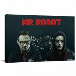 Quadro Mr Robot decorativo Séries com Tela em Tecido