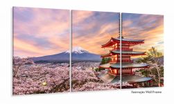 Quadros Decorativos Japão Oriental 120x60 3 peças