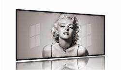 Quadro Decorativo Marilyn Monroe Mosaico 130x60 Moldura Preta 2x2