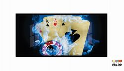 Quadro decorativo Poker - Jogo de Cartas - 130x60 Moldura Preta 2x2