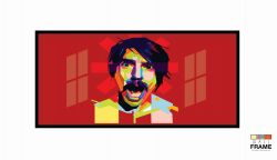 Quadro Decorativo Red Hot Chili Peppers -130x60 Moldura Preta 2x2