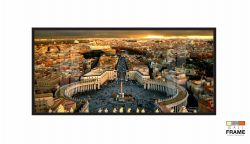 Quadro Roma Na Itália Decorativo 130x60 Moldura Preta 2x2