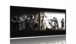 Quadros Decorativos Counter Strike 130x60 Moldura Preta 2x2